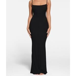 SKIMS Soft Lounge Slip Long Maxi Dress Onyx NWT Women’s L